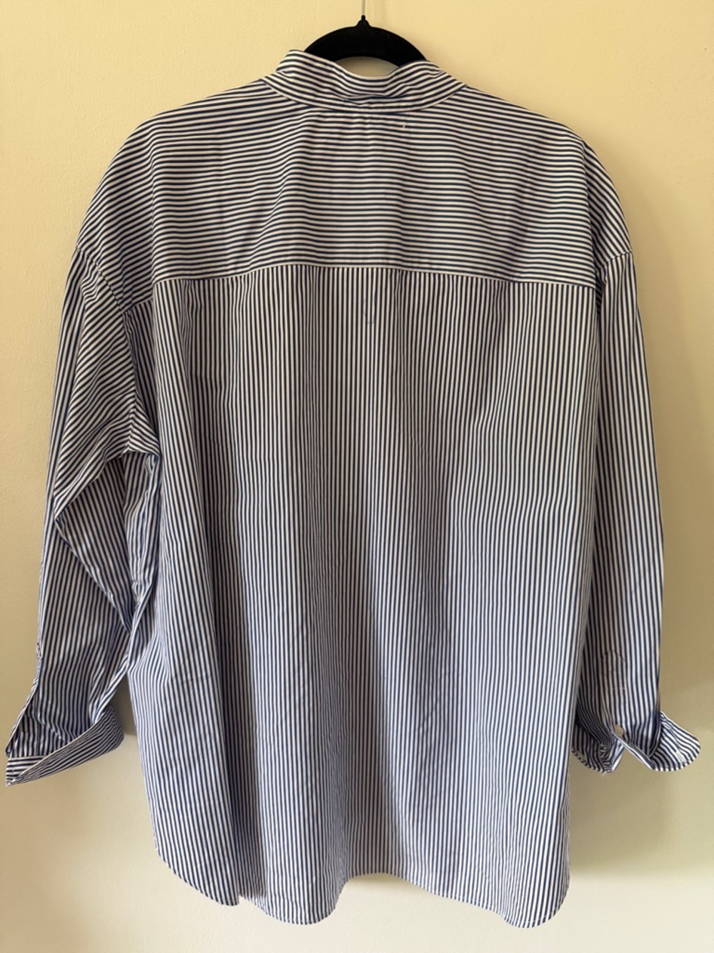 Frank & Eileen Victoria Italian Tuxedo Shirt Blue Stripe White Bib Medium - Picture 5 of 7